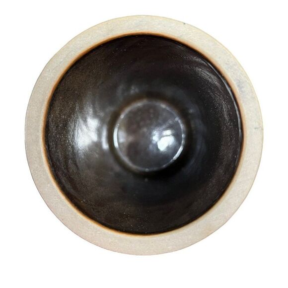 Vintage Spongeware Blue Pottery Planter Canister Container Utensil Holder - Picture 2 of 5